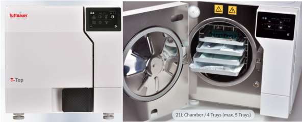 TUTTNAUER T-Top 10S 21L Automatic Autoclave Sterilizer 110V For Podiatry From Chicago Dealer