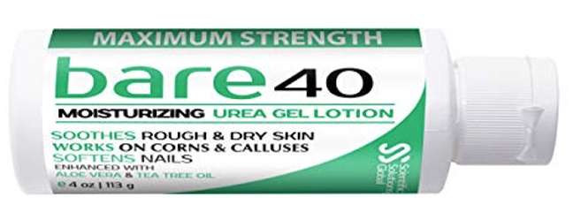 BARE 40% Urea Moisturizing Gel Lotion For Rough Dry Skin -4 Oz- 656541486201