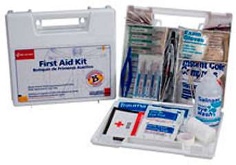 First Aid Only Kit Plastic Case 25 Person 107 Pieces OSHA 223-U