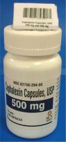 Cephalexin Capsules Bottle USP (Keflex) 500mg -100 65862-001-901 67877-219-01