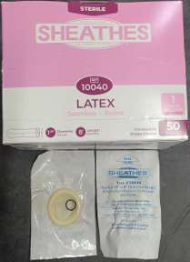 SHEATHES Latex Ultrasound Probe Covers 1-1/4-inDx8-inL Sterile -50 10040