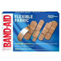 BANDAGE, ADH BAND-AID FLEXIBLEFABRIC (100/BX)