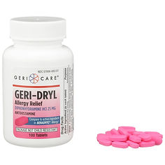 DIPHENHYDRAMINE, TAB 25MG (100/BT 12BT/CS)
