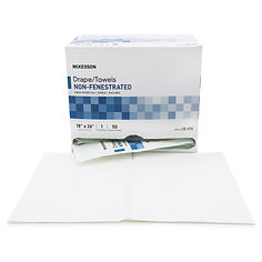 DRAPE, LINED POLY STR WHT NONFEN 18"X26" (50/BX)