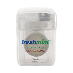 FLOSS, DENTAL WAXED MINT 12YDS (12/PK 12PK/CS)